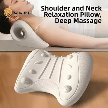 MKEB Gối Massage Cổ Tử Cung, Gối Đeo Vai Cổ Chống Mài Mòn Đa Năng, Dụng Cụ Massage Cổ Hỗ Trợ Làm Nhẹ Nhàng Massage Chiropractic Gối Bên Ngủ