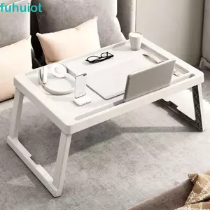 Bàn Giường Gấp FUHUIOT, Bàn Laptop Nhỏ Đa Năng Không Lắp Đặt, Thiết Thực Có Thể Gập Lại Chống Trơn Trượt Tiết Kiệm Không Gian Bàn Lập Di Động Học Sinh Sử Dụng