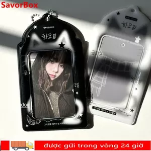 Giá đỡ Photocard SAVORBOX, Hộp đựng ảnh 3 inch Photocard đa chức năng, Vỏ bảo vệ hình ảnh thần tượng mèo đen