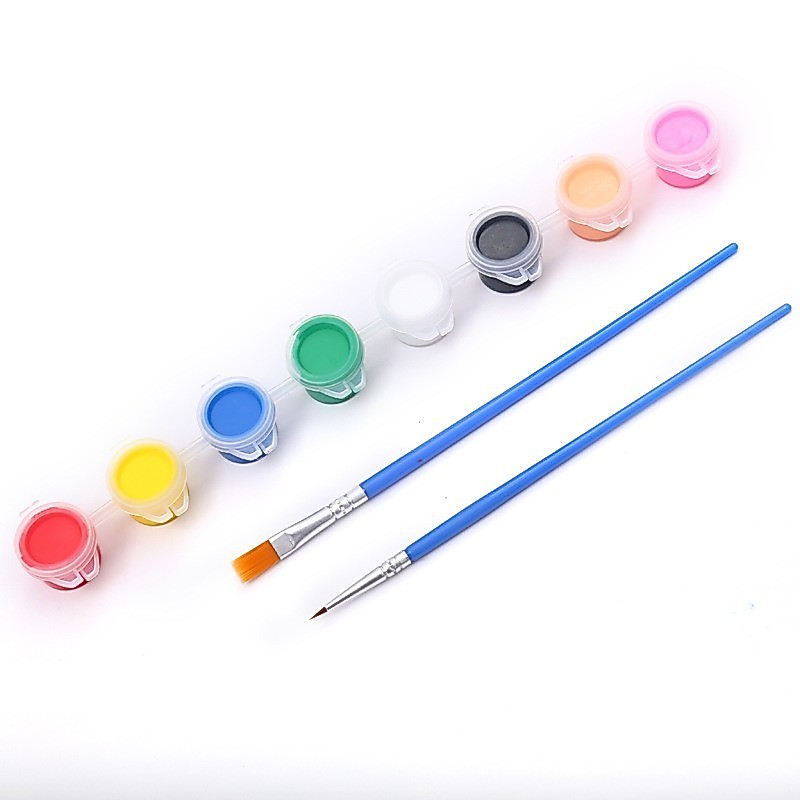 Bộ 8 màu nước kèm 1 bút cọ lông cho bé tô màu
