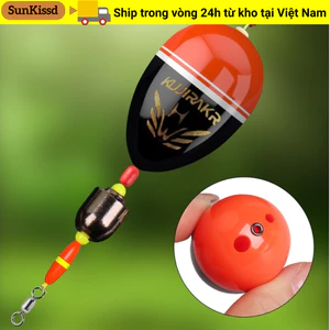 SUNKISSD Bộ phao câu cá, Phụ kiện phao câu cá biển Bobber, Dụng cụ câu cá bền Karaman Stick Chìm chặn câu cá