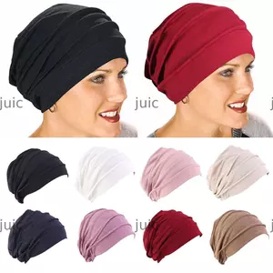 JUIC Hồi Giáo Hijabs Co Giãn Mũ Ngủ Rụng Tóc Khăn Trùm Đầu Mùa Đông Ấm Áp Quấn Đầu