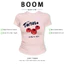 BOOM Áo Baby Tee Nữ Cotton Ôm Body-Áo Thun Ngắn Tay Y2K In Hình PhongCách Mùa Hè, Cổ Tròn Hàng Đầucách hàn quốc phong495