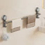 Giá đỡ khăn DONOVANQQ, Giá đựng khăn kiểu cốc hút đơn / đôi, Phụ kiện phòng tắm Tiết kiệm không gian Thanh treo khăn đa chức năng Phòng vệ sinh