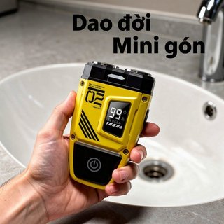 Máy Cạo Râu Điện Mini Dao Cạo Khô Lưỡi Kép Usb Sạc Chống Thấm Nước Yên Tĩnh Di Động Nam