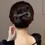 PNPIA- Kẹp Xoắn Kim Cương Giả Cổ Điển Ánh Sáng Sang Trọng Tính Khí Xoắn Kẹp Thẳng Kẹp Bóng Phong Cách Đa Năng