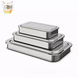 Khay Điều Dưỡng Phẫu Thuật Nắp Thiết Bị Y Tế Hộp Khử Trùng Cho Nha Sĩ Hộp Bảo Quản Dụng Cụ Inox ELWW