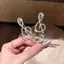 MJnmc Musical Note Kẹp Tóc Với Kim Cương Giả Trang Trí Bên Mũ Cho Bé Gái Phong Cách Độc Đáo Phụ Kiện Tóc Cho Quà Tặng Mới
