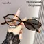 AqToCna Y2K Retro Khung Hình Bầu Dục Photochromic Chống Bức Xạ Kính Nam Nữ Xu Hướng Unisex Readingputer Chống Ánh Sáng Xanh Kính Mắt AqToCna