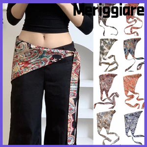 MERIGGIARE Hạt Điều Hoa Thắt Lưng, Khăn Tam Giác Phong Cách Dân Tộc Đa Năng, Thời Trang Xếp Chồng Đeo Nhiều Màu Thắt Lưng Phụ Kiện