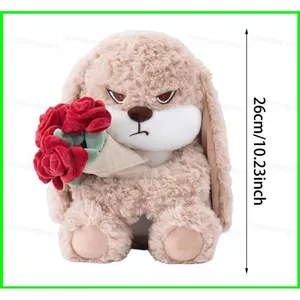 PS1 Dễ Thương Mềm Mại Thỏ Phục Sinh Sang Trọng Cầm Cà Rốt Hoa Bó Hoa Sang Trọng Búp Bê Gối SP1