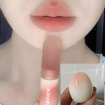 son bóng chính hãng son bóng lì lâu trôi Kem hạnh nhân!Q Trứng Nhỏ Môi Bùn Nhung Mousse Lip Glaze Matte Làm Trắng Son Môi Không Khô Học Sinh Nữ ins