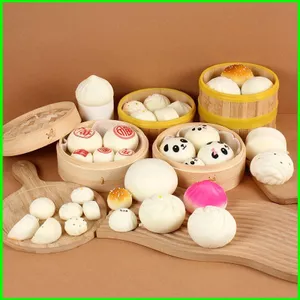 PS1 Chậm Tăng Squishy Bánh Bao Cuộn Đồ Chơi Mô Phỏng Thực Tế Giả Thực Tế Mềm Giảm Căng Thẳng Fidget Đồ Chơi SP1