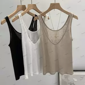Áo không tay nữ PYCOU, Áo hai mặt cổ thấp cao dáng rộng vừa vặn, Cổ chữ U dáng rộng kiểu dáng rộng Plus Siz Tank Top dành cho nữ
