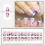 JB687 Móng tay giả màu tím kiểu Pháp 24 chiếc