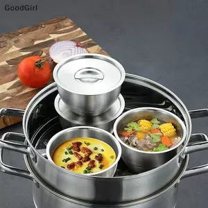 Bát Cơm Inox Có Nắp Bát Canh Hấp Cơm Chống bỏng Trẻ Em Bát Nhỏ Ẩm Thực Hàn Quốc Dụng Cụ Nhà Bếp VN