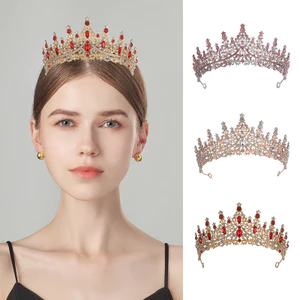 Cô Dâu Vương Miện Mũ Hợp Kim Kim Kim Cương Giả Đầu Cưới Vương Miện Sinh Nhật Phụ Kiện Tóc Đảng Băng Đô