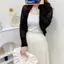 MAKY Mùa Hè Nữ Màu Trơn Rỗng Ra Dài Tay Dệt Kim Áo Cardigan VN