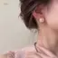 PNPIA- Bông Tai Ngọc Trai Màu Hồng Thời Trang Cho Người Đẹp Nữ Đơn Giản Sang Trọng Ánh Sáng Sang Trọng Phụ Kiện Tai Thời Trang Trang Trang Sức Quà Tặng