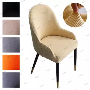 Vỏ bọc ghế ăn PYCOU, Vỏ bọc ghế tích hợp Jacquard có độ đàn hồi cao, Vỏ bọc ghế mềm chống trượt cong đơn giản để trang trí nhà cửa