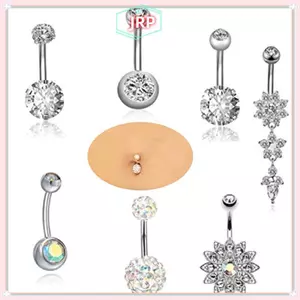 JRP 7 Cái / bộ Thép Không Gỉ Pha Lê Bụng Nút Nhẫn Rốn Cơ Thể Trang Sức Xuyên JRP
