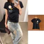 Bán Xuân Hè In Hoa Nhỏ 100% Cotton Cao Cấp Nam Nữ Áo Thun Tay Ngắn Size Lớn 0629