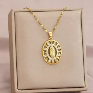 Mặt Dây Chuyền Vòng Cổ Sống Neo Trang Sức 2024 Phong Cách Mới Đồng Mạ Vàng Zircon Mặt Dây Chuyền Trang Sức Retro Trang Sức 2026-6-26