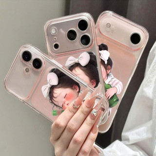Ốp Lưng IPhone 13 15 11 17 16 12 14 ProMax  Hình tượng trẻ con dễ thương ôm chai rượu 7 8Plus XR X XS Max