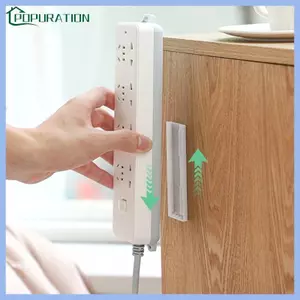 POP Tự Dính Dải Nguồn Giá Đỡ Fixator Treo Tường Cắm Cắm Ổ Cắm Fixer Chân Đế Đế Punch-Free Cable Organizer