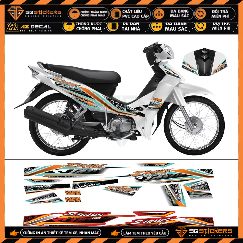 Tem Sirius RC Mẫu Họa Tiết Nhiều Lựa Chọn Màu | SR13 | Team Sirius Đẹp ...