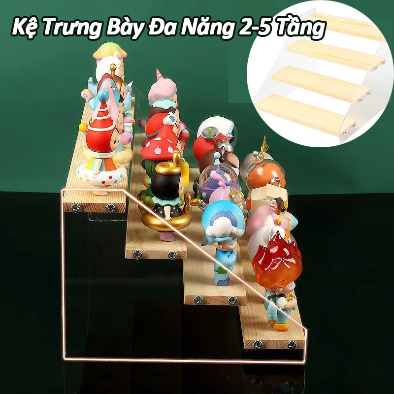 2-5 Tầng Kệ Trưng Bày Bằng Gỗ Kệ để,Trang Trí Giá Đỡ Trưng Bày,Gỗ Cao Cấp,Lý Tưởng Trưng Bày Mô Hình