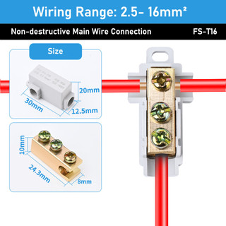 Bộ 10 Thiết Bị Đầu Cuối Dây T06 T16 Kapusi - Chia Đầu, Nối Cáp Điện, Hộp Nối