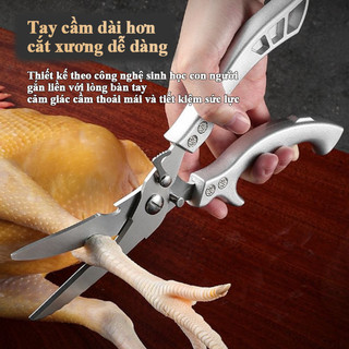 Kéo Cắt Xương Gà Vịt Chuyên Dụng - Thép Không Gỉ Cao Cấp, Cắt Xương & Cá Dễ Dàng, Bền Bỉ