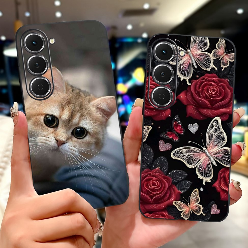 Ốp lưng Tecno KM6 Tecno Spark 40 Pro Vỏ silicon Bướm sang trọng Tình yêu Thời trang Hoa mát mẻ Đẹp trai Vỏ điện thoại sơn sư tử