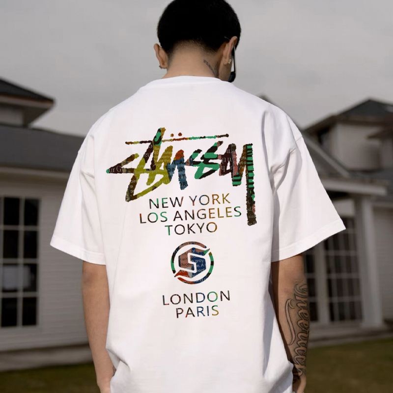 Hàng có sẵn Áo thun cotton cao cấp họa tiết cổ điển, size XS-3XL unisex