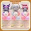 Set trụ 7 nhánh 70cm trang trí sinh nhật Kuromi cho bé - trụ giả bóng bay kèm bóng