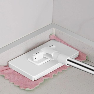 Cây lau nhà rảnh tay FANGHUI, kẹp 3 cây lau bụi bằng vải tái sử dụng, 360° Đầu xoay Cây lau nhà không rửa Loại bỏ bụi