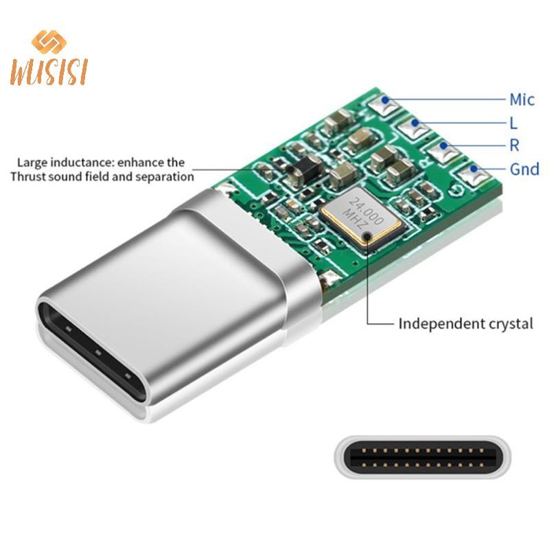 [WUSISI] ALC5686 Chip Type-C Âm Thanh Kỹ Thuật Số Tai Nghe Cắm DAC Giải Mã Kết Nối Adapter MỚI