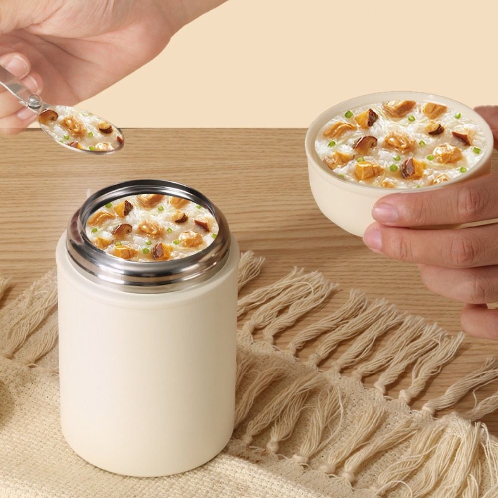 Bình giữ nhiệt thực phẩm LACYES, cốc súp 500ml hai lớp, bình chân không cách nhiệt inox du lịch