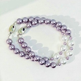 [ DAISYN ] N1038 vòng cổ ngọc tím trắng sang trọng , dây chuyền ngọc trai nhân tạo , chuỗi hạt ngọc
