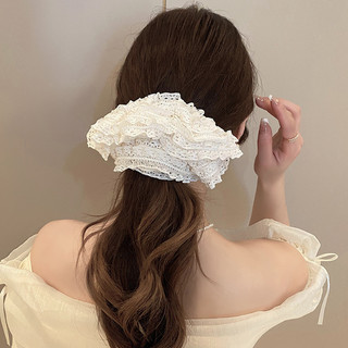 Dây buộc tóc hai lớp ren ngọt ngào, phù hợp style múa ba lê cho bé gái, có độ đàn hồi cao, tiện dụng cho tóc đuôi ngựa thấp.