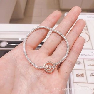 Vòng tay dây chuyền xương rắn hai màu logo chữ T có khóa chữ T