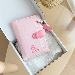Da PU Thẻ Nhỏ Thẻ Ngân Hàng Hộ Chiếu Ví Nữ Dễ Thương In Hình Chó Đa Năng Có Thể Gập Lại Nhiều Hộp Đựng Thẻ Tiền Mặt