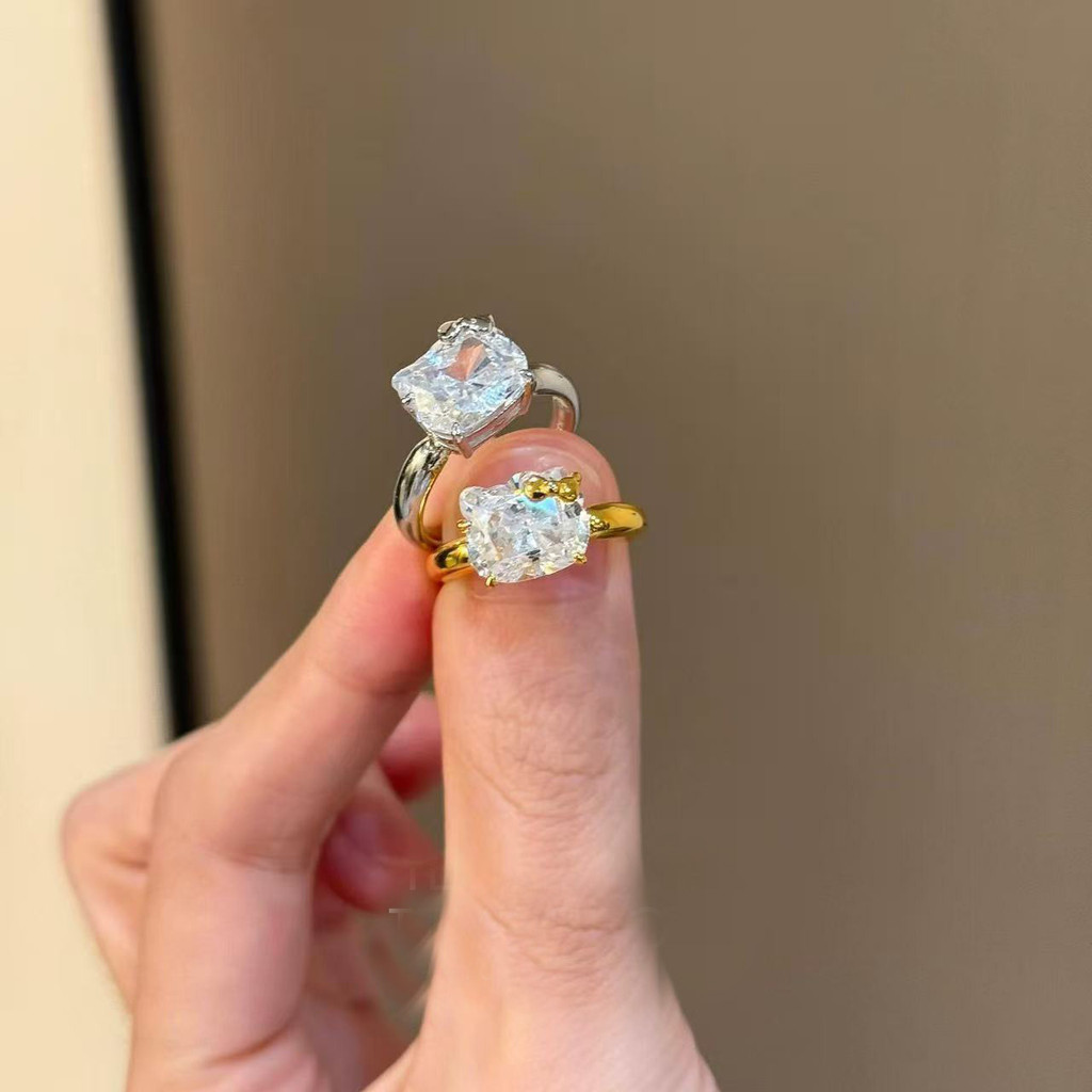 Nhẫn Nữ Hello Kitty Phong Cách Dễ Thương, Thiết Kế Tinh Tế Cao Cấp