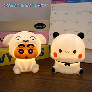 Crayon Shin-Chan Panda Yier Bubu Đèn Ngủ Phát Sáng Đồ Chơi Dễ Thương Đèn Ngủ Sinh Nhật Trẻ Em Quà Tặng Giáng Sinh