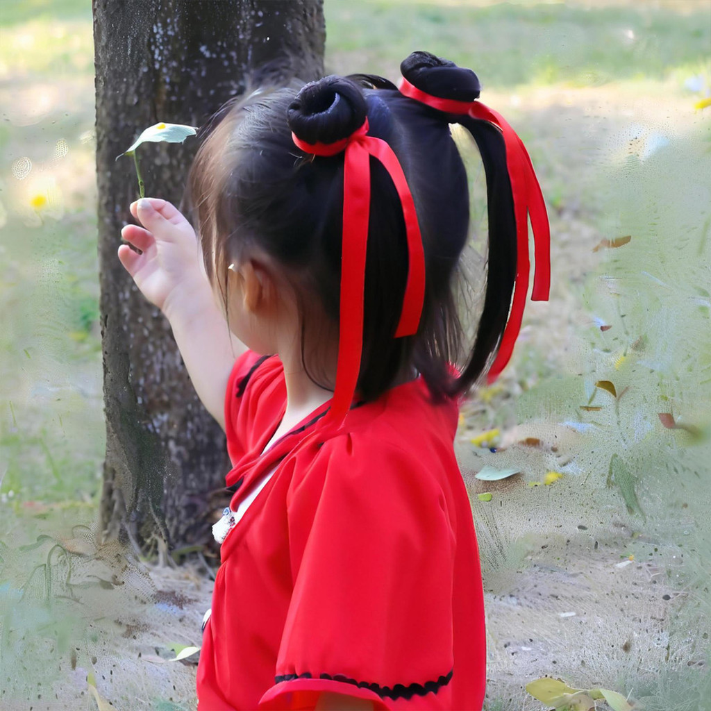 Trang Phục Ne Zha cosplay - Mũ tóc xinh xắn có nơ dành cho nữ