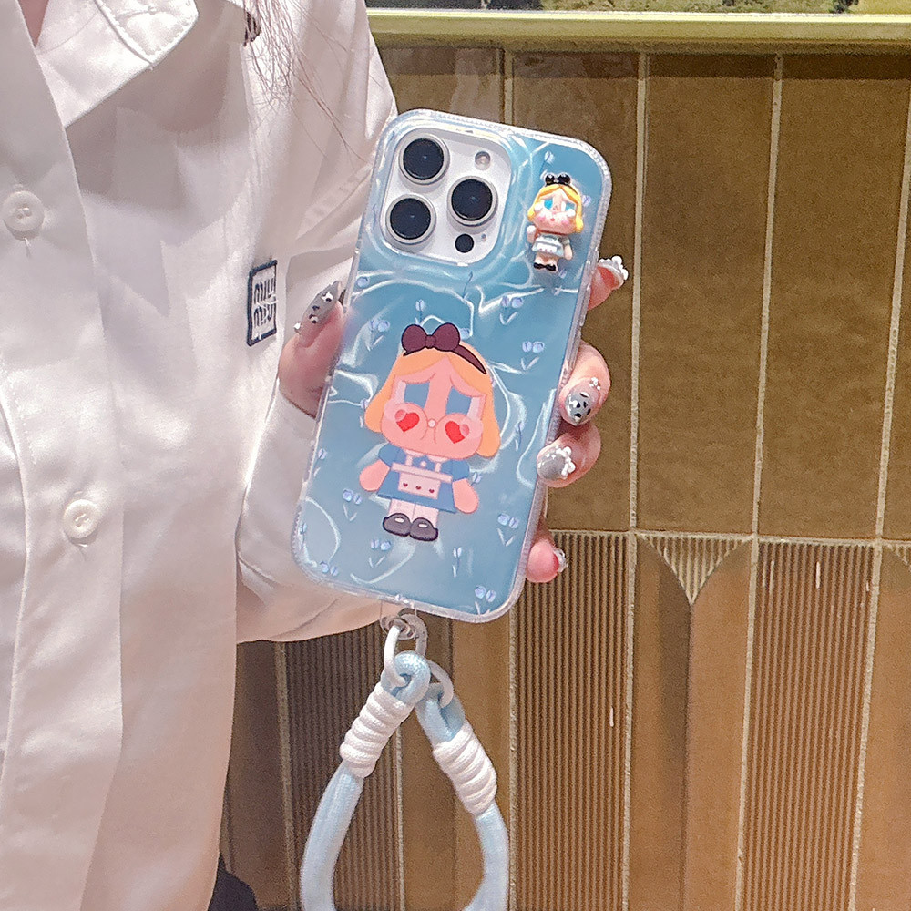 Ốp điện thoại Acrylic gợn sóng khóc cho bé + cho iPhone 17ProMax 16 15 14 13 12 11 Vỏ bảo vệ chống sốc