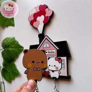 Moonlights Treo Chìa Khóa Tường Panda Bubu Và Dudu Acrylic Móc Khóa Móc Khóa Hoạt Hình Ba Lô Charm Móc Khóa Mặt Dây Chuyền Phụ Kiện Cặp Đôi Quà Tặng EN