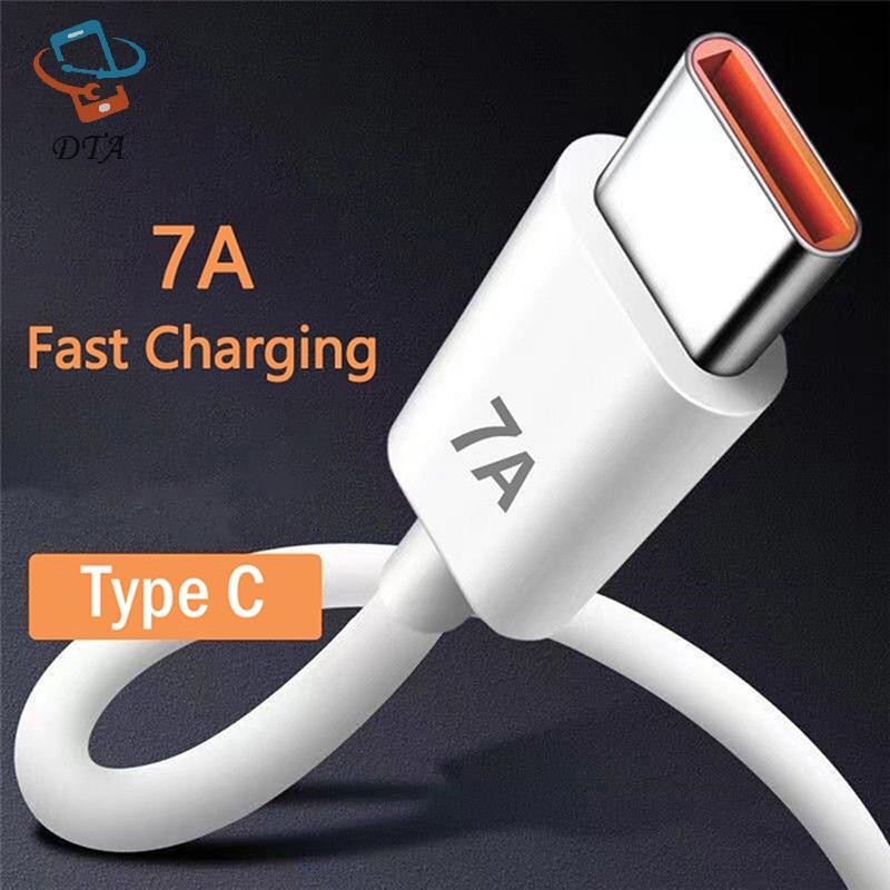 [DTA] Cáp sạc siêu nhanh USB Type C 7A Dây dữ liệu sạc Huawei 100W Cáp sạc nhanh cho cáp dữ liệu OPPO Huawei Vivo Honor VN