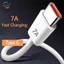 Cáp sạc siêu nhanh USB Type C 7A Dây dữ liệu sạc Huawei 100W Cáp sạc nhanh cho cáp dữ liệu OPPO Huawei Vivo Honor VN